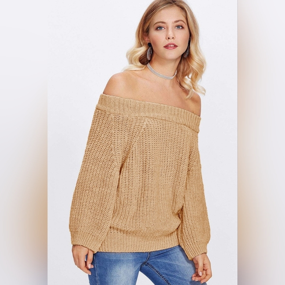 Double Take Off-Shoulder Long Sleeve Sweater SALE 20% OFF!! - Picture 5 of 5